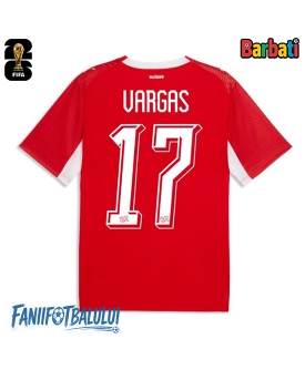 Elveția Ruben Vargas #17 Tricou Fotbal Replică Mondial 2026 Barbati Acasa